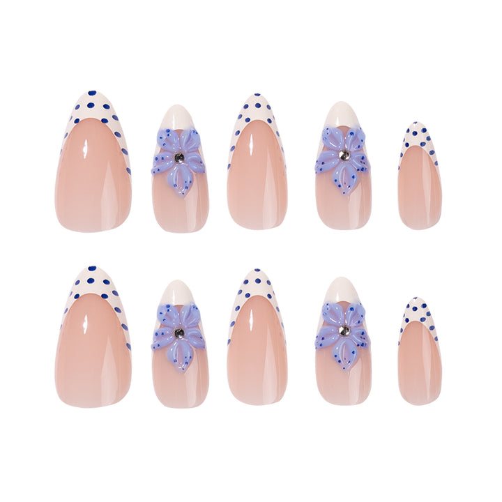 Artful stiletto nails with floral design Stornfield