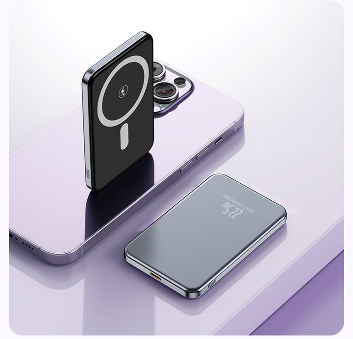 Portable induction power bank with slim design and LED display Stornfield