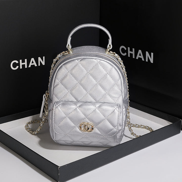 Quilted Mini Backpack Handbag