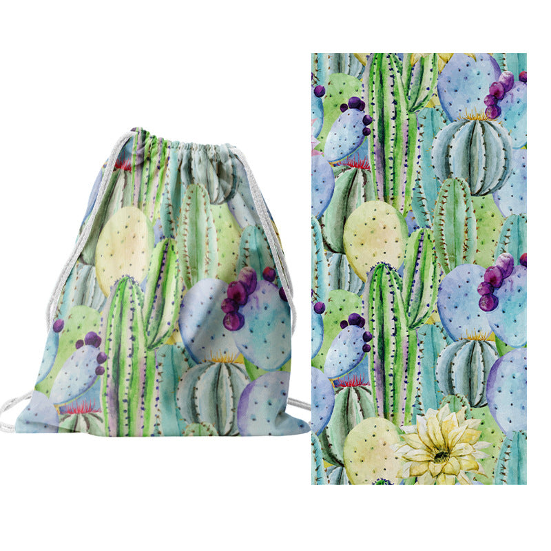 Drawstring bag with creative cactus design Stornfield