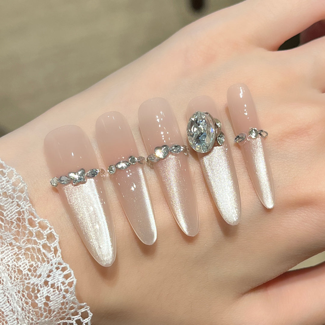 Luxury Rhinestone-Embellished Press-On Nail Set Stornfield