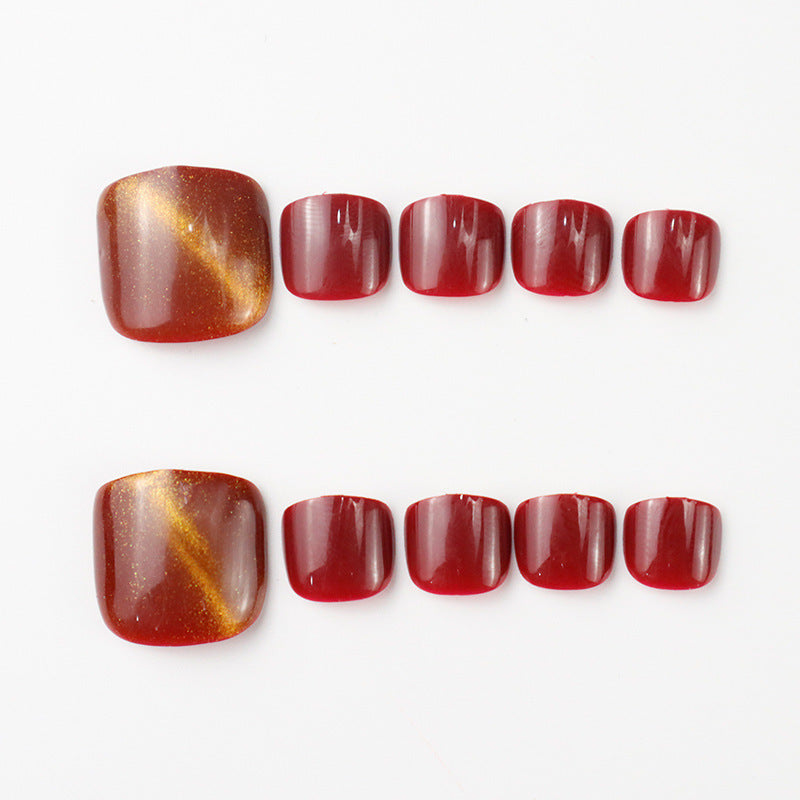 Premium Glossy Press-On Toenails Kit Stornfield