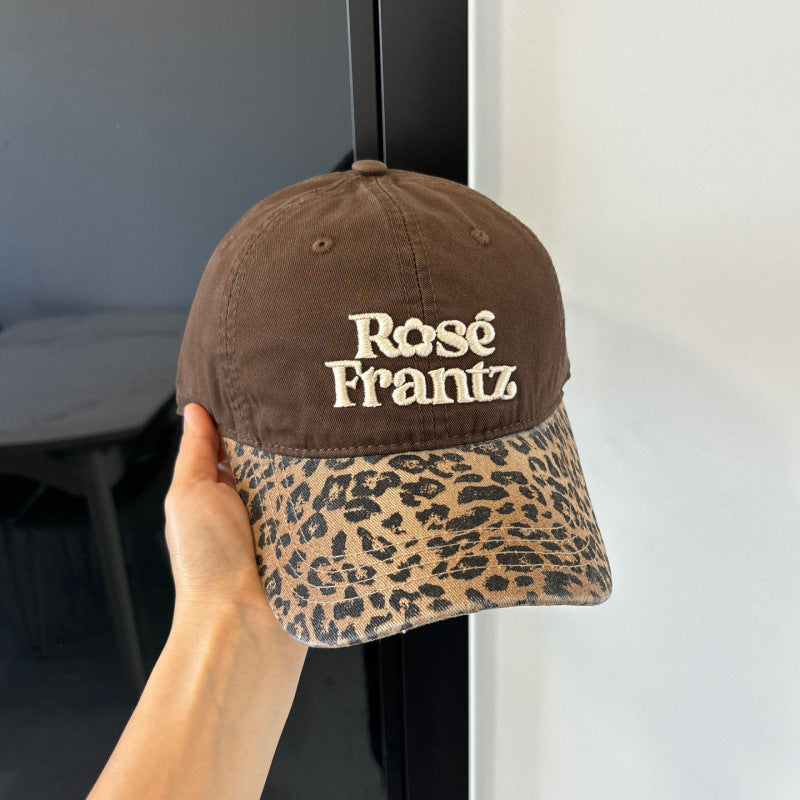 Women's Distressed Leopard Print Baseball Cap Stornfield