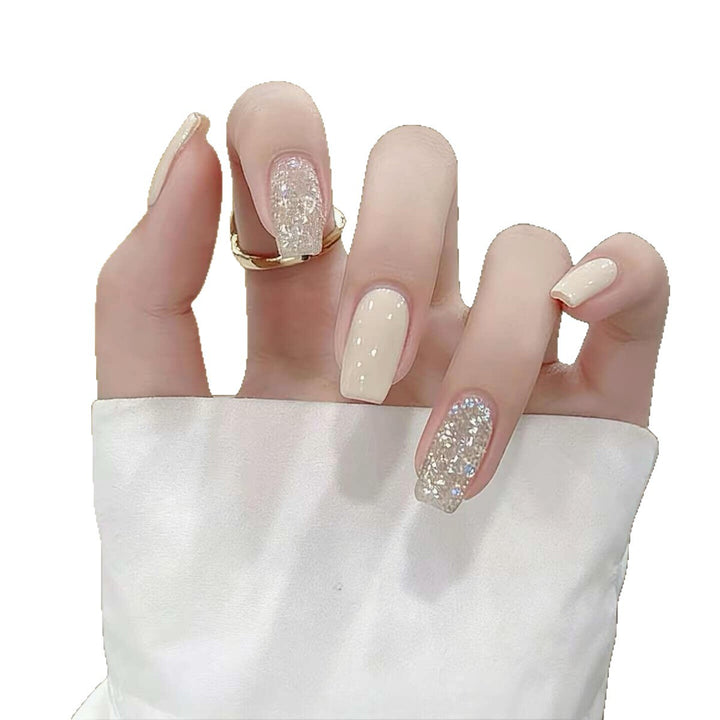 Glittery Press-On Nail Extensions