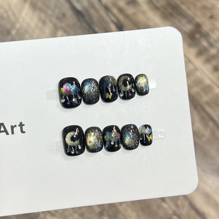 Galaxy-Themed Nail Art Set Stornfield