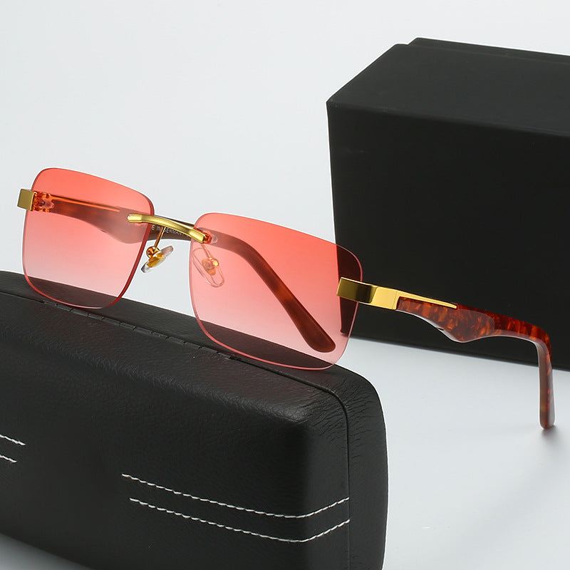 Women’s fashionable half-frame glasses with elegant metal and plastic mix Stornfield