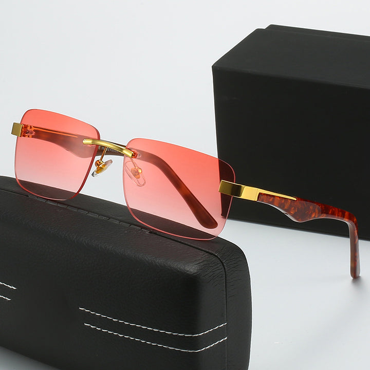 Women’s fashionable half-frame glasses with elegant metal and plastic mix Stornfield