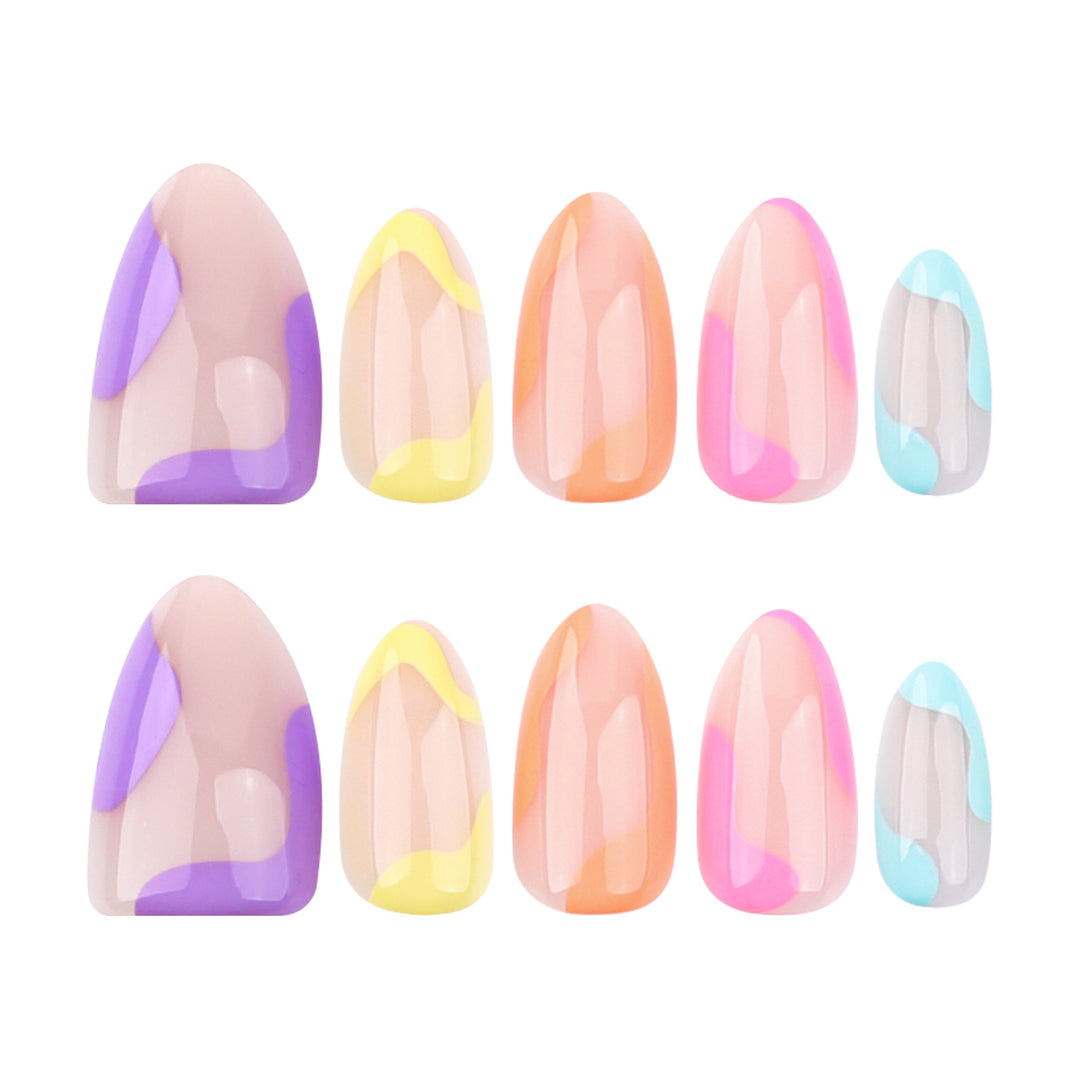 Gradient Color Artificial Nails Stornfield