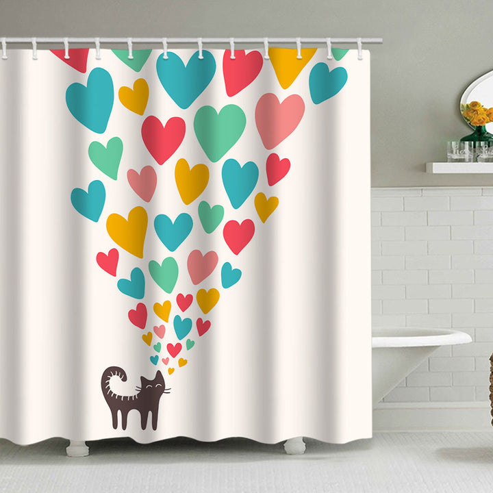 Artistic Dog Illustration Shower Curtain Stornfield