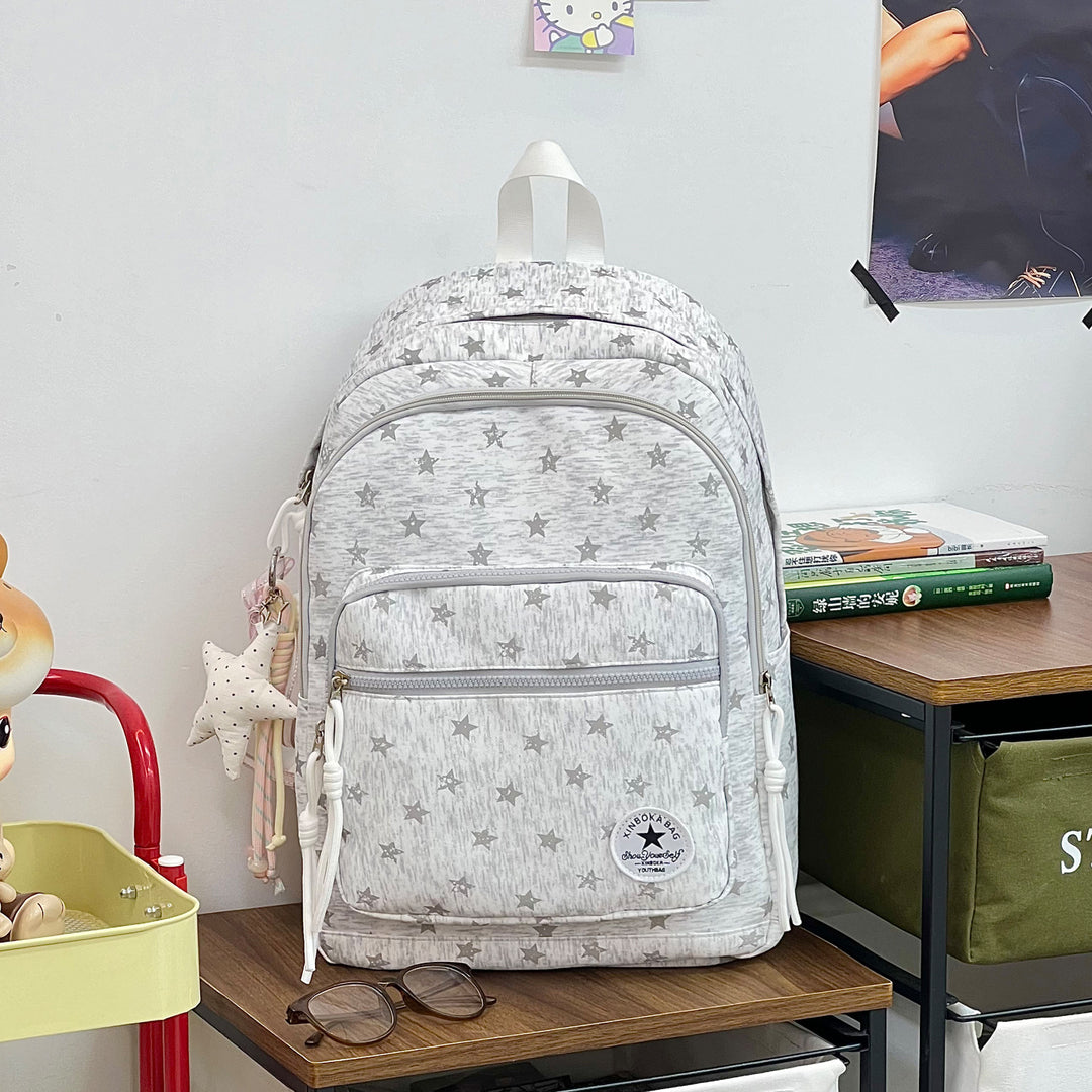 Star-Embellished Casual Backpack Stornfield