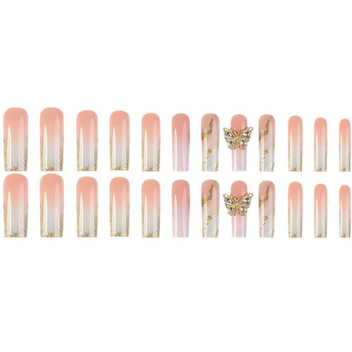 Artistic Marble Effect Press-On Nail Extensions Stornfield