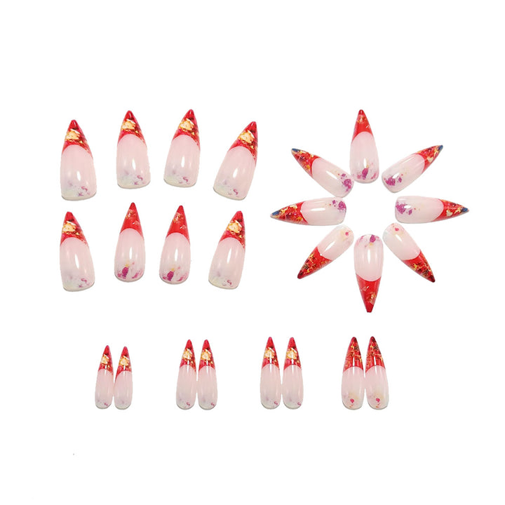 Glittering Stiletto Artificial Nails Stornfield