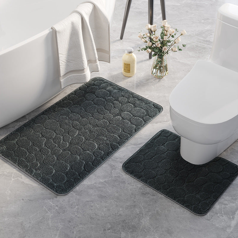 Plush Bathroom Comfort Mat Set for Home