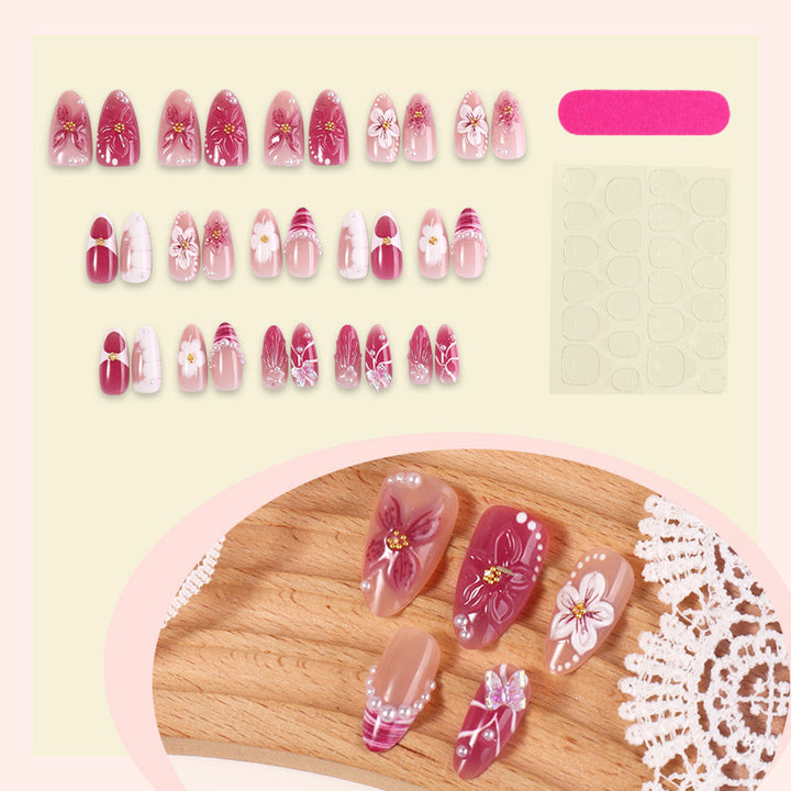 Artistic Floral Press-On Nail Collection Stornfield