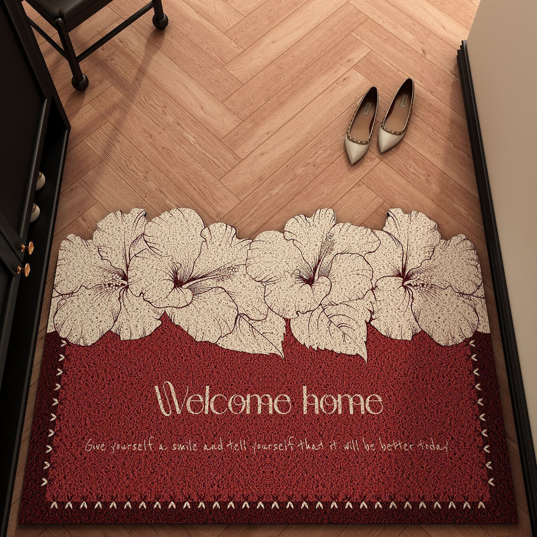 Floral-Themed Welcome Mat Stornfield