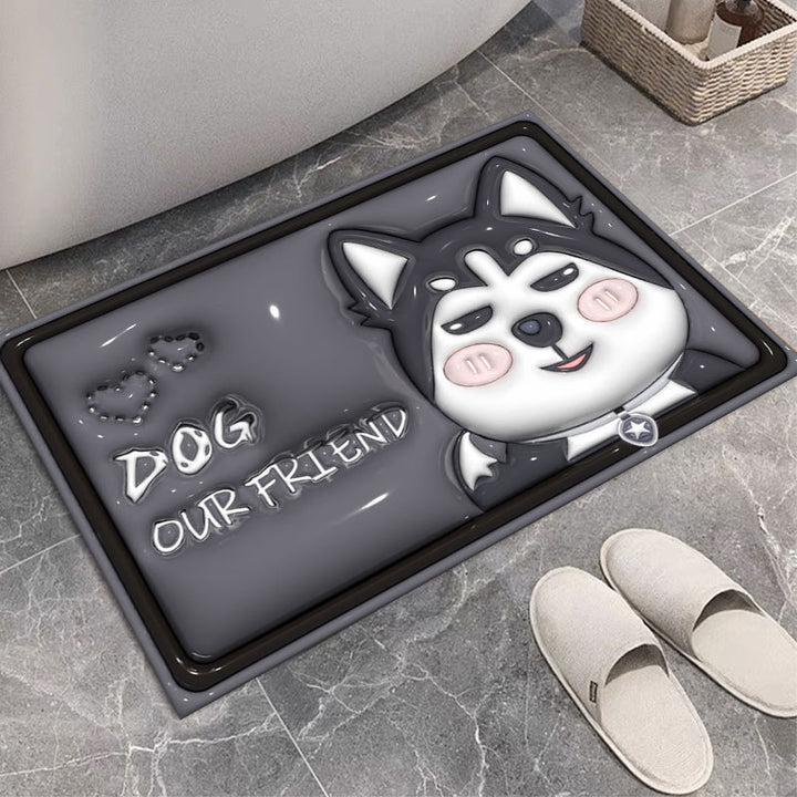 Cute Cartoon Cat Shape Bath Mat Stornfield