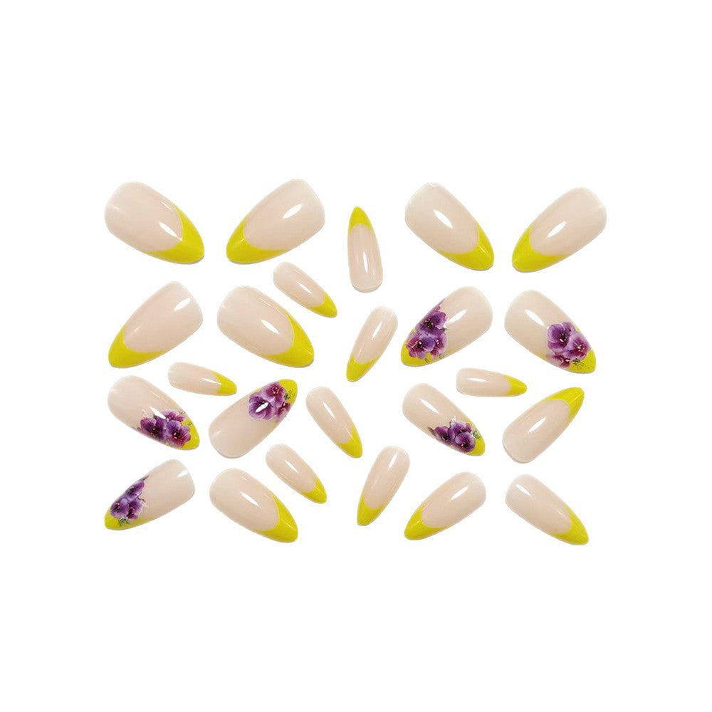Nail art with playful flower and gradient color design Stornfield