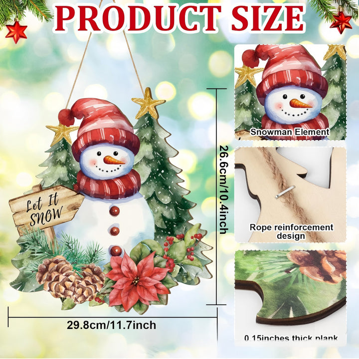 Decorative wooden sign with winter motifs Stornfield