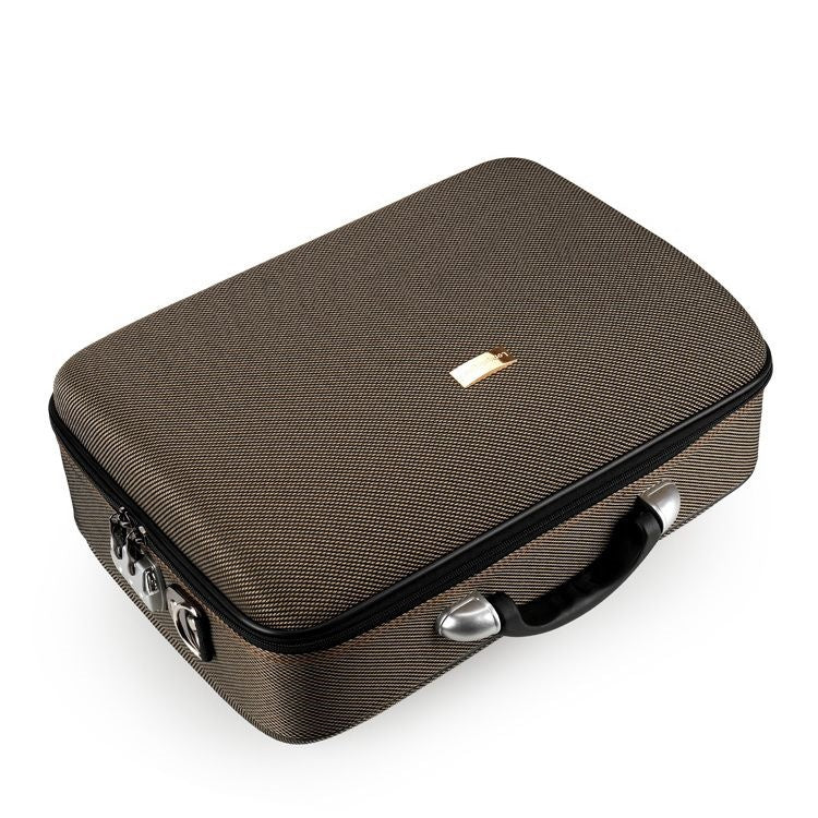 Hard-shell suitcase with elegant exterior finish and integrated safety lock Stornfield
