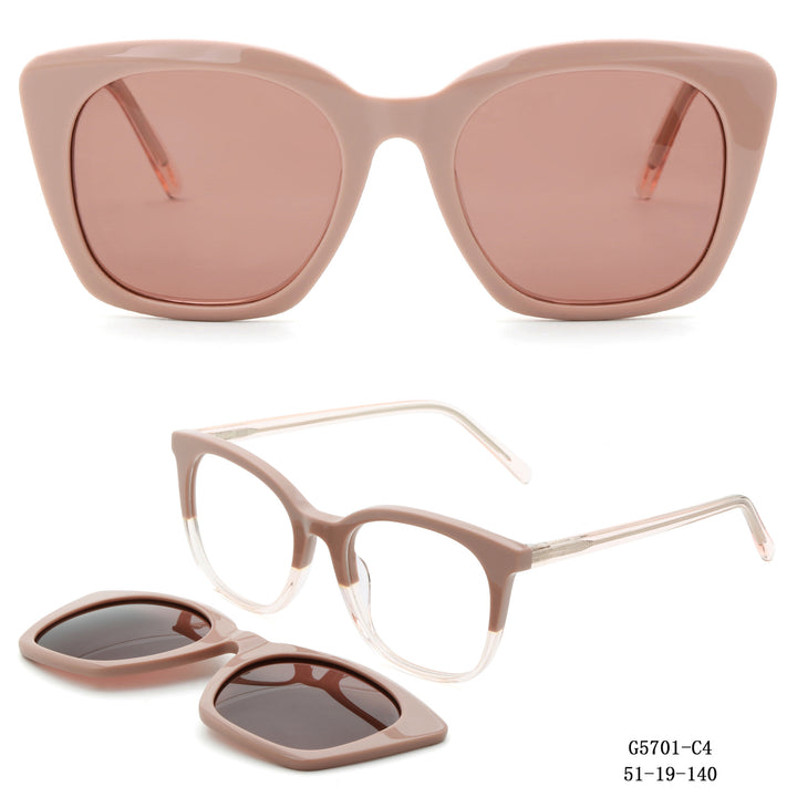 Ladies Retro-inspired sunglasses with detachable lenses Stornfield