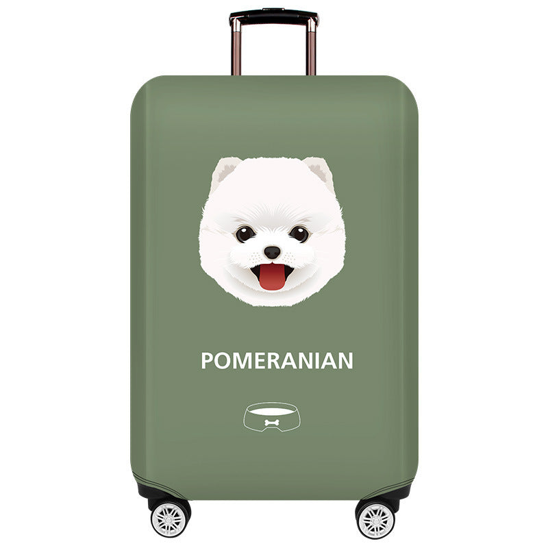 Women’s Hard Shell Suitcase with Playful Border Collie Design Stornfield