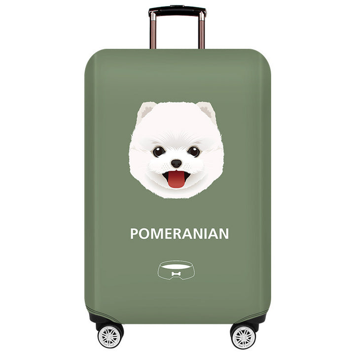 Women’s Hard Shell Suitcase with Playful Border Collie Design Stornfield