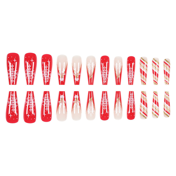 Holiday-Themed Stiletto Press-On Nails Stornfield