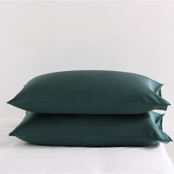 Pillowcase set made of cotton satin with concealed zipper and extra soft texture
