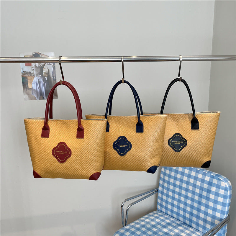 Versatile Textured Tote Handbag