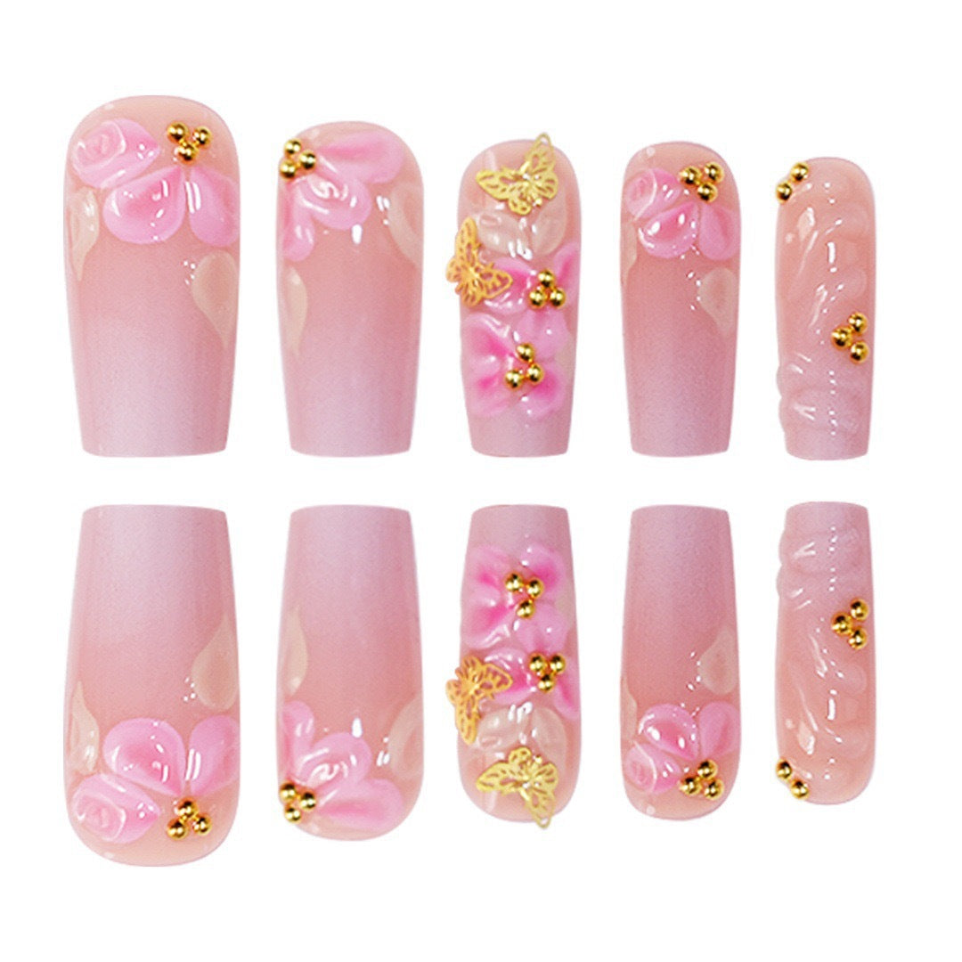 Floral Art Acrylic Nail Enhancements Stornfield