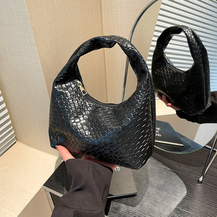 Textured Faux Leather Hobo Bag Stornfield