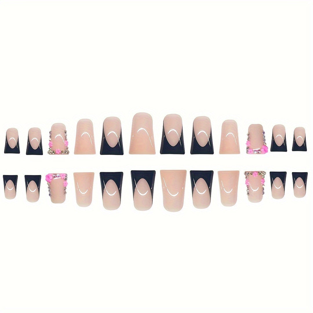 Luxury Floral Decorative Press-On Nails Stornfield