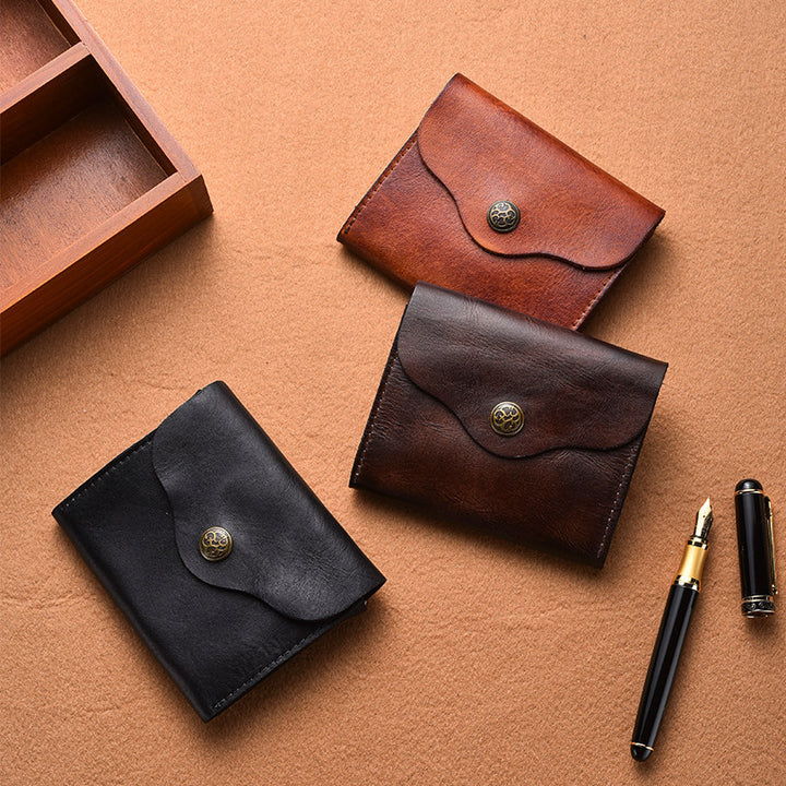 Vintage-Inspired Leather Card Holder