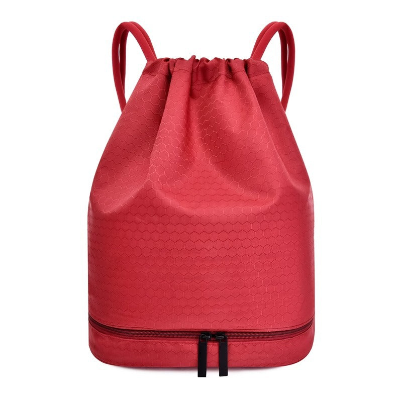 Lightweight Hexagonal Pattern Drawstring Backpack Stornfield