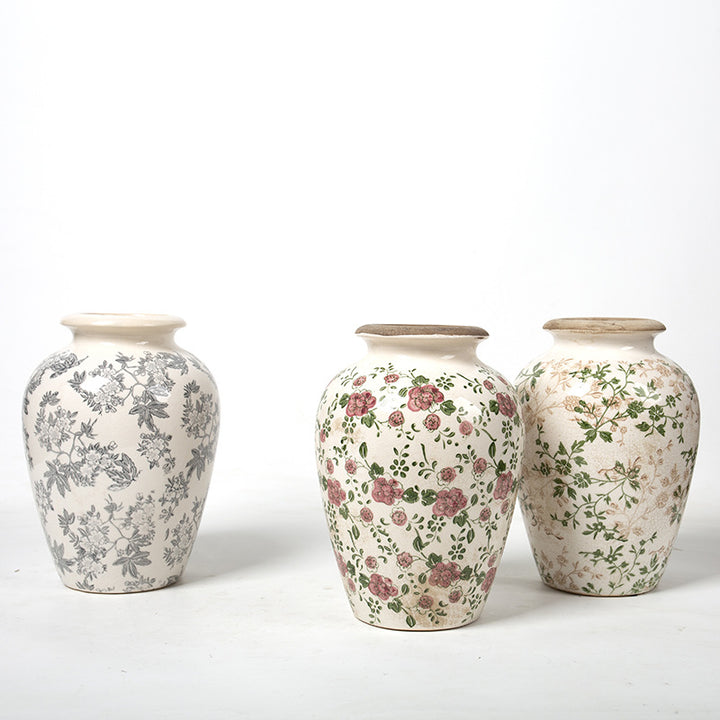 Elegant floral ceramic carafe Stornfield