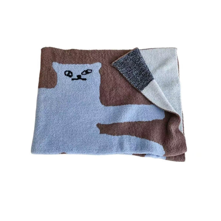 Cozy Cat-Themed Throw Blanket
