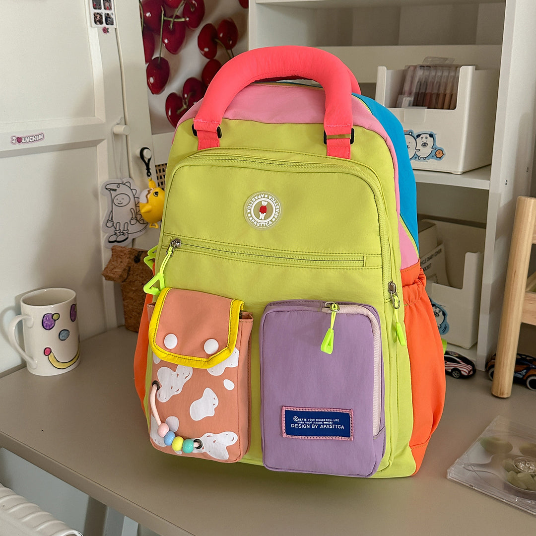 Color Block Multi-Functional Backpack Stornfield