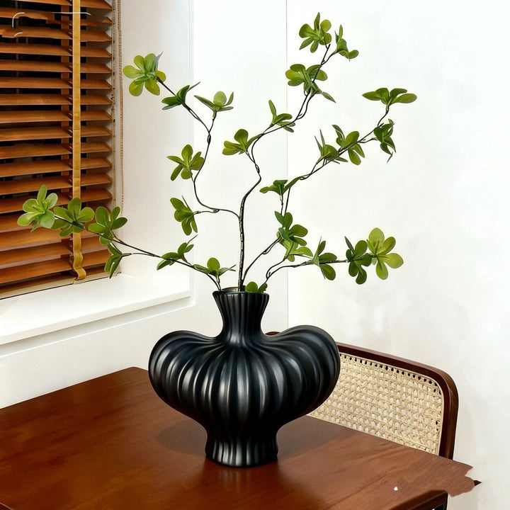 Decorative Sculpted Vase for Home Decor Display