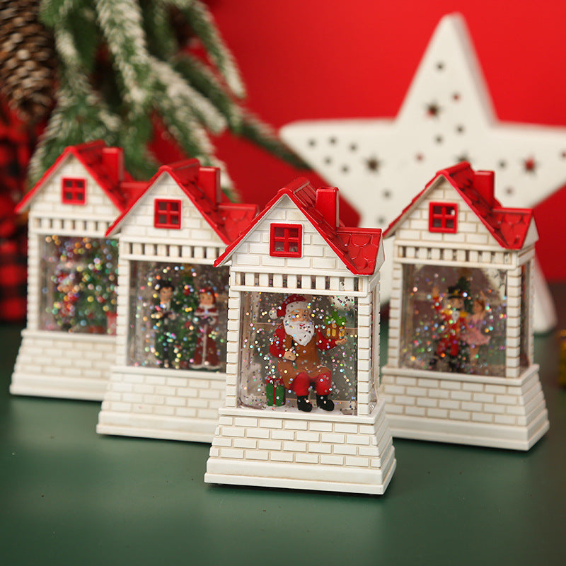 Illuminated Christmas village with moving figures Stornfield
