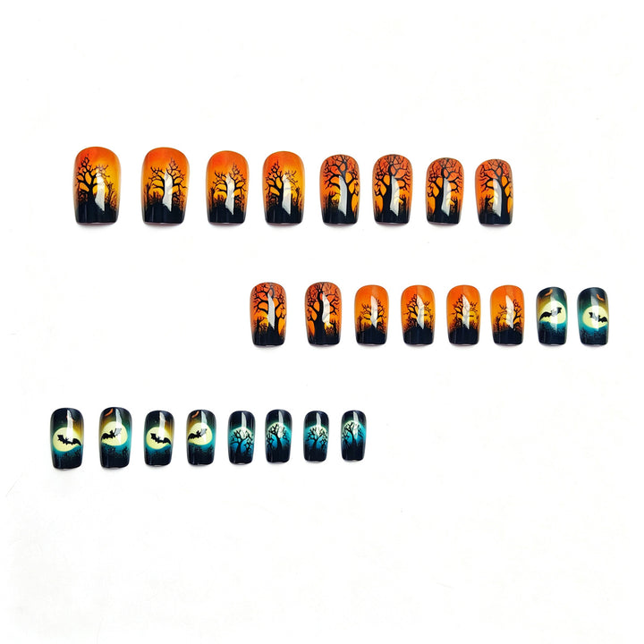 Artificial nails with autumnal creepy design Stornfield