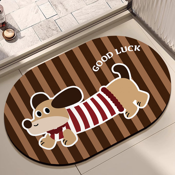 Playful Cat-Themed Shower Mat