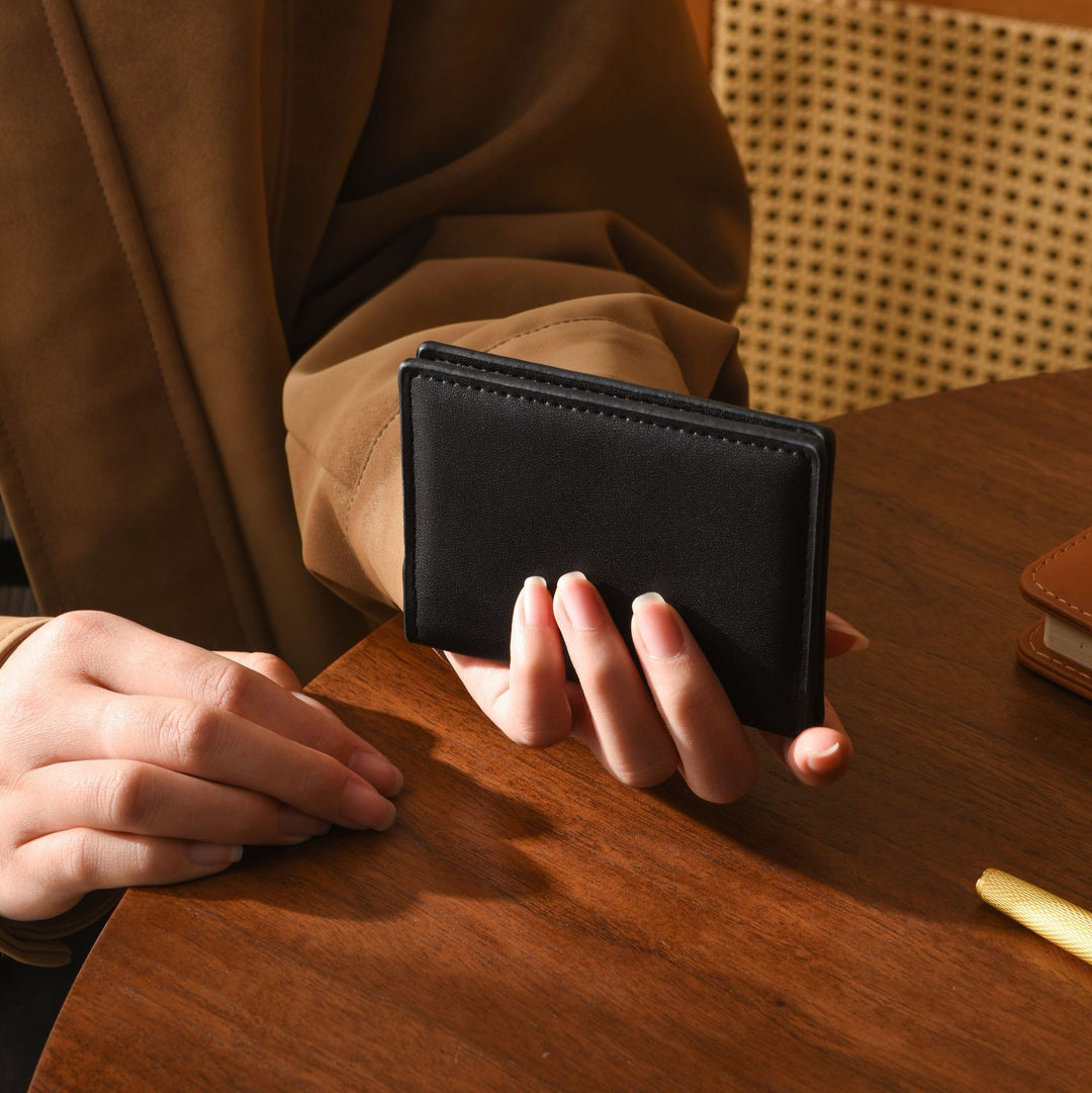 RFID-Blocking Leather Card Holder