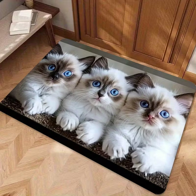 Decorative Cat-Themed Entrance Mat