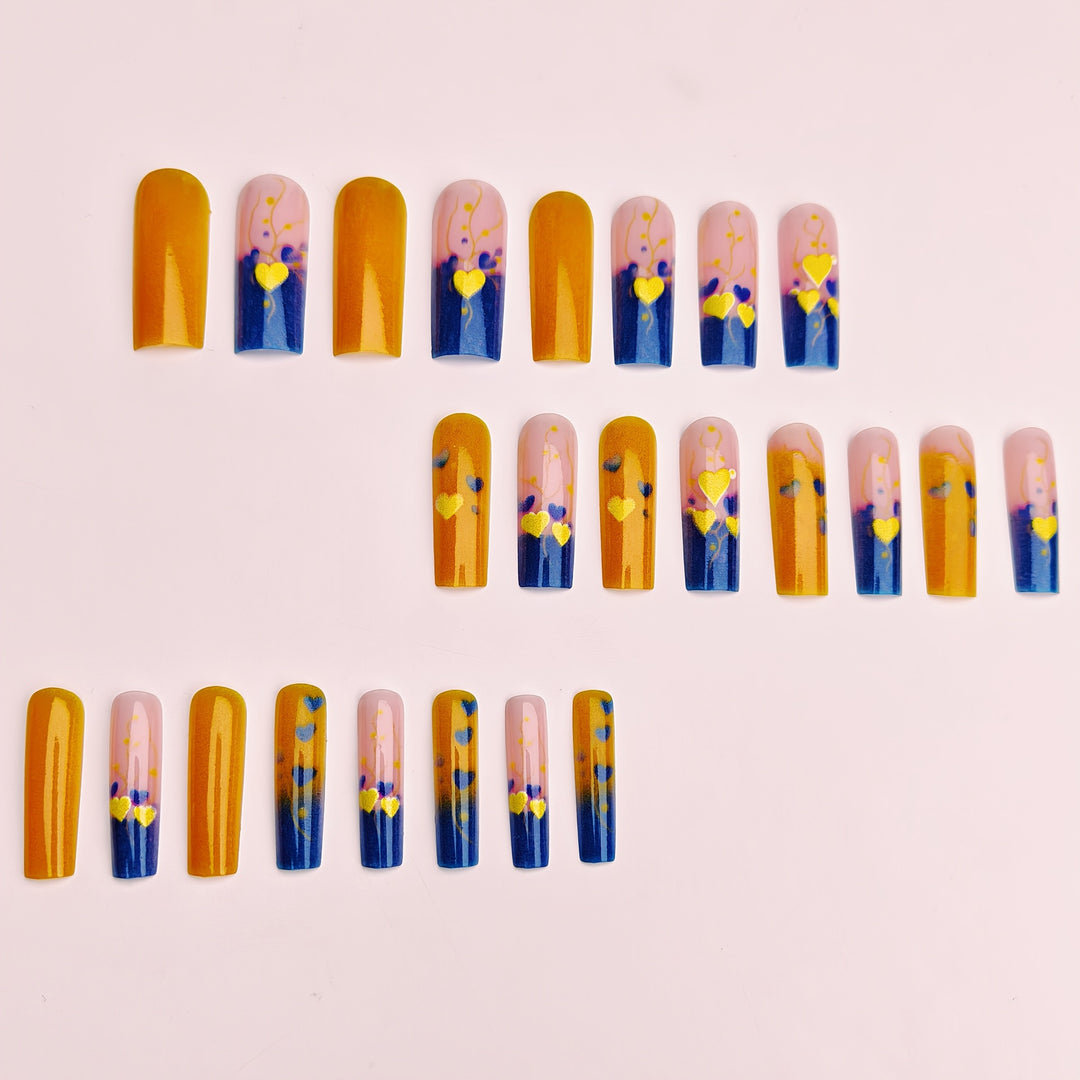 Creative nail art with heart and flower motifs Stornfield