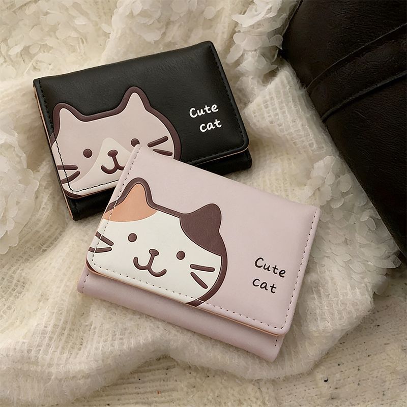 Cute Cat-Themed Card Case