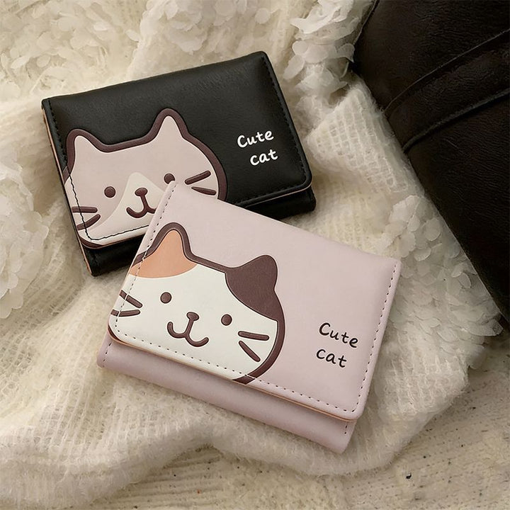 Cute Cat-Themed Card Case