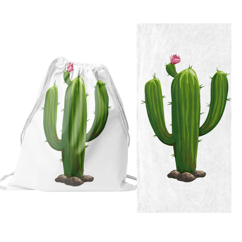 Drawstring bag with creative cactus design Stornfield
