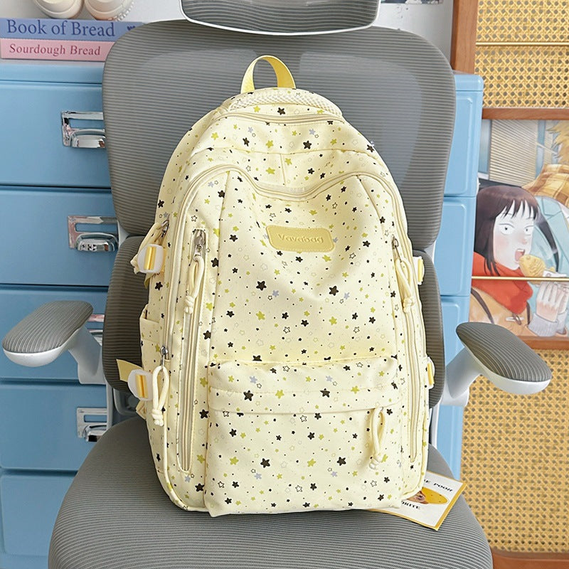 Star-Print Multi-Pocket Backpack Stornfield