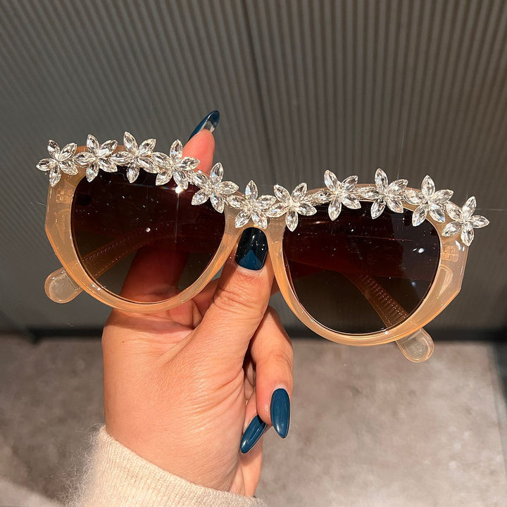 Ladies sunglasses with floral crystal accents Stornfield
