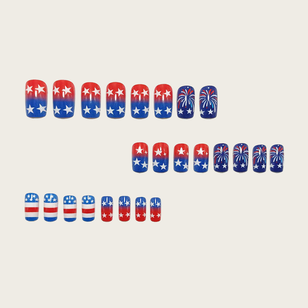 Artificial Nails in the Patriotic Design Stornfield